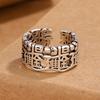 Anillo Abierto Retro Diario Jin Estilo Étnico para Hombres y Mujeres Diseño Nicho Artesanía Antigua Anillo Creativo