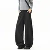 Novedad Otoño 2026 Pantalones Anchos Transpirables de Secado Rápido para Hombre, Pantalones Casuales Sueltos con Efecto de Caída, Moda de Talla Grande, Pantalones Largos de Marca de Tendencia