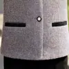 Elegante abrigo de lana para mujeres de mediana edad y mayores, nueva colección de otoño, talla grande, adelgazante, versátil, chaqueta corta con cuello de solapa