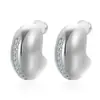 Pendientes Metálicos Versátiles de Venta Caliente Transfronterizos Europeos y Americanos Incrustados con Zirconia en Forma de Gota de Agua, Pendientes de Diseño de Lujo Ligero de Moda para Mujer