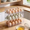 Caja de Almacenamiento de Huevos para Puerta Lateral de Refrigerador de Cocina, Gran Capacidad, Uso Doméstico, Estante Creativo Plegable para Huevos con Ranuras