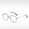 8777 gafas de miopía de metal para mujer, estilo popular de internet, mismo estilo Mori, adelgazantes para rostro grande, luz anti-azul, armazón de gafas lisas al por mayor