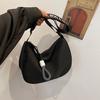 Bolso bandolera informal de lona de gran capacidad para mujer, nuevo y moderno bolso bandolera sencillo de nailon para el hombro.