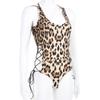 Produtos transfronteiriços nova lingerie sexy sexy estampa de leopardo maiô vazado fabricantes atacado e varejo