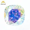 Venta al por mayor del fabricante Moissanita de colores Piedra suelta cuadrada irregular Cara de anillo Vvs probada Anillo con incrustación de bolígrafo Colgante