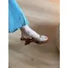 Primer Encuentro de la Temporada~Hermosas y Cómodas Sandalias de Cuña para Mujer, Nuevo Modelo 2025, Punta Abierta, Tira Cruzada, Chanclas de Correa Única para Uso en Exteriores