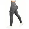 Pantalones de yoga fitness de cintura alta para levantar glúteos para mujer de Amazon transfronterizos para deportes al aire libre y correr con múltiples bolsillos