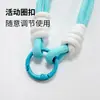 Lanyard color macaron color con hebilla de resorte corta llavero lanyard cuerda anti-pérdida aro único lanyard para teléfono lindo en stock