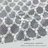 Tejido de encaje con parte superior de diamante para cárdigan pequeño, tejido de poliéster con malla geométrica jacquard para ropa interior de mujer