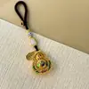 Pingente Chaveiro de Metal de Alta Qualidade, Cabacinha Oca, Estilo Chinês Cinnabar, Ornamento Fofo