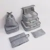 Bolsa de Armazenamento Multifuncional de Viagem com Sete Peças Conjunto de Bolsas Organizadoras e de Classificação de Roupas para Mala Conjunto de Oito Peças