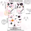 Pegatina electrostática rosa acuarela linda de Halloween para ventana, sin adhesivo, para decoración de ventana de dormitorio, sala de estar, balcón
