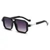 Gafas de sol retro de moda estilo europeo y americano, nuevas gafas Ins para hombres y mujeres, gafas de sol hip-hop versátiles de alta gama con montura cuadrada