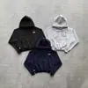 Sudadera con capucha de moda versátil, informal, deportiva callejera, con estampado de bandera cruzada de otoño, para hombre y mujer