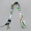 Lanyard de dibujos animados de anime, colgante para teléfono móvil, cinta de poliéster por transferencia térmica, venta al por mayor, puntada de pespunte