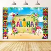 Festival de Fiesta Temática Nuevo Aloha Transfronterizo Fondo de Foto Banner Decorativo Temático de Playa Hawaiana