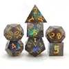 Dados Afilados de Resina Dnd Grupo de Juego de Mesa Dungeons and Dragons Coc Cthulhu Dados Sólidos Números Multilado D6