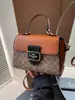 Bolso de Mano con Flores Transfronterizo Bolso de Mujer 2026 Nuevo de Moda Versátil Casual Retro Hombro Único Cruzado Pequeño Cuadrado
