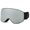 Gafas de Esquí para Adultos Cilíndricas Grandes Tipo Hebilla Doble Capa Antivaho Deportes al Aire Libre Protección contra la Nieve Impermeables a Prueba de Arena Gafas contra la Ceguera de la Nieve