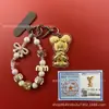 Llavero de tela con logo de empresa personalizado Cadena para teléfono móvil Angela Lámina de oro puro Oro 999 Regalo de aniversario