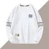 Moletom masculino de outono e inverno, solto e grosso, sem zíper, gola redonda, camiseta de manga comprida, tamanho grande, moderno e versátil