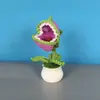 Novo atirador de ervilhas criativo de tricô feito à mão, planta em vaso, produto acabado, decoração de mesa Plantas vs. Zumbis