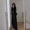 430 # Conjunto Esportivo de Veludo Espesso para Mulheres no Outono e Inverno Estilo Coreano Solto Moda Celebridade da Internet Moletom Casual Conjunto de Duas Peças