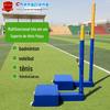 Suporte de vôlei multifuncional três em um rack de badminton rack de vôlei de gás de praia rack de rede de vôlei coluna de badminton atacado