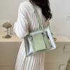 Bolsa Grande Transparente de Gelatina Bolsa de Ombro Feminina da Moda PVC 2023 Novo Verão Explosões Bolsa Tote Impermeável