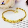 Pulsera de cola de fénix para mujer al por mayor latón chapado en oro joyería imitación oro puesto de joyería de boda run Jianghu fuente de mercancía