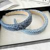 Nova Tiara de Jeans com Lantejoulas 2025 Novo Design de Nicho Esponja Topo Cranial Alto Tiara Diária para Uso Externo Acessórios de Cabelo para Mulheres