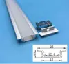 Armário de Celular Loja de Roupas Armário de Vidro LED Barra de Luz de Alumínio Triangular Tira de Luz Cobertura de PC Ventilador Embutido LED Slot de Luz em Forma de Leque de 45 Graus
