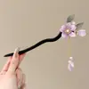 Accesorio de horquilla moderno minimalista de estilo antiguo, nueva horquilla con borla estilo chino 2026, horquilla fresca y elegante de estilo nacional