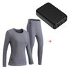 Conjunto de Ropa Interior Térmica para Hombre con Forro de Felpa de Algodón, USB, Invierno, Maternidad, a Prueba de Frío, Pareja, Carga Inteligente, Calefacción