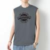 Chaleco de Algodón Puro para Hombre Moda de Verano para Exterior Camiseta sin Mangas Holgada de Baloncesto Sudadera con Hombro Ancho para Vallas Chaleco Deportivo de Fitness