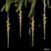 Nova Decoração de Cena de Árvore de Natal em Acrílico da Shengyuan Dourado Champagne Enfeites Pendentes Pingentes de Floco de Neve Decorações de Natal