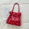 Shuai Mi Home Estilo Coreano Ins Lunares para Mujer 2026 Nuevo Nicho Cordón Moda para Viajar Bolso Tote de Hombro Único Bolso de Mano