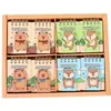 Qingyifang Cuaderno Mini de Espiral con Forma de Capibara y Mármota Bloc de Notas Portátil para Estudiante Cuaderno Pequeño