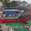 Escorregador Aquático Inflável Grande para Exterior, Combinação de Escorregador e Piscina, Resistente ao Sol e ao Desgaste, Adequado para Áreas Cênicas e Parques de Diversão