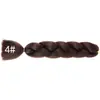 Peluca de Fibra Sintética Africana Trenza Grande de Fibra de Alta Temperatura para Mujer, Cabello Trenzado de un Solo Color, Rastas, Se Puede Ondular y Teñir