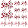 Decorações de Laço de Bolinhas de Natal Estilo Europeu e Americano Laço Acessórios de Natal Decoração de Caixa de Presente Decoração de Guirlanda de Árvore