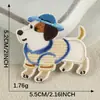 Nuevos Pegatinas Bordadas Originales de Animales de Dibujos Animados Cachorro Venta Directa de Fábrica Accesorios Decorativos DIY para Ropa Funda de Teléfono Móvil Pegatinas de Tela