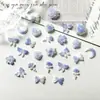 Nova Série Azul Puro Desejo Acessórios para Nail Art High-End Estilo Antigo Elegante Componentes Luminosos para Nail Art Pacote com Materiais Mistos