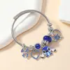 Panjia Novo Pulseira Pegajosa Fofa Feminina Desenho Animado Pingente de Diamante Abertura Corrente Osso de Cobra Pulseira Moda Atacado