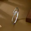 2025 nova pulseira de pena com banho de ouro e zircônia microincrustada ajustável alta sensação de luxo joia atacado