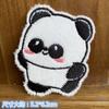 Auto-adesivo dos desenhos animados bordado bonito panda pano adesivos roupas saco decalques decorativos subsídio de reparo patch adesivos diy