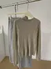 Suéter de punto sin costuras, nuevo jersey holgado estilo coreano para otoño/invierno, color liso, casual, versátil y perfecto como capa interior
