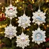 Brinquedo de Encaixar Árvore de Natal Enfeite Decoração Acrílico Madeira Pintura Diamante Artesanal DIY Etiqueta Pendurável Enfeite