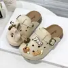 Chinelos Birkenstock Desenho Animado Fofos para Bebês, Novo Modelo 2026, Sandálias Fechadas de Solado Macio para Meninas para Uso Externo, Mules de Calçar