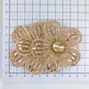 Pequeno patch de tecido florido totalmente cravejado com diamantes brilhantes estilo Chanel toque de alta qualidade diy componente de acessório para sapato bolsa roupa produto semiacabado broche